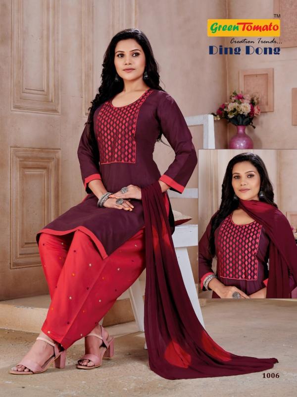 Ding Dong Patiyala Cotton Designer Exclusive Readymade Suit